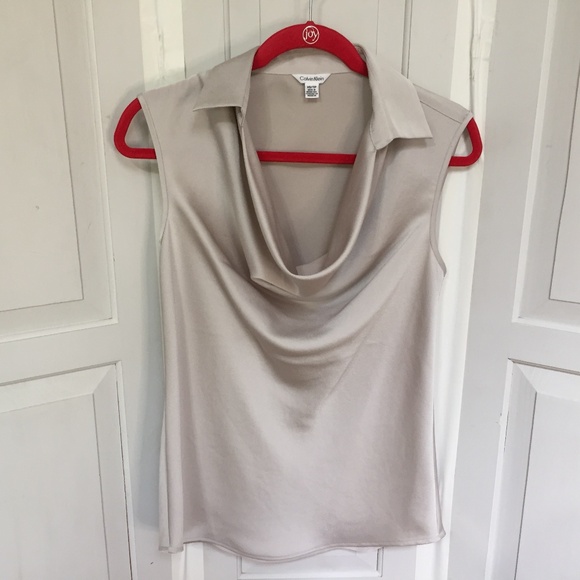 Calvin Klein Tan V-Neck Sweater - Picture 1 of 14